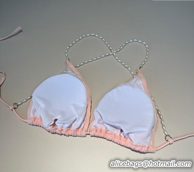 Buy Discount Chanel Two-Pieces Swimwear with Pearls 3001 Light Pink 2025