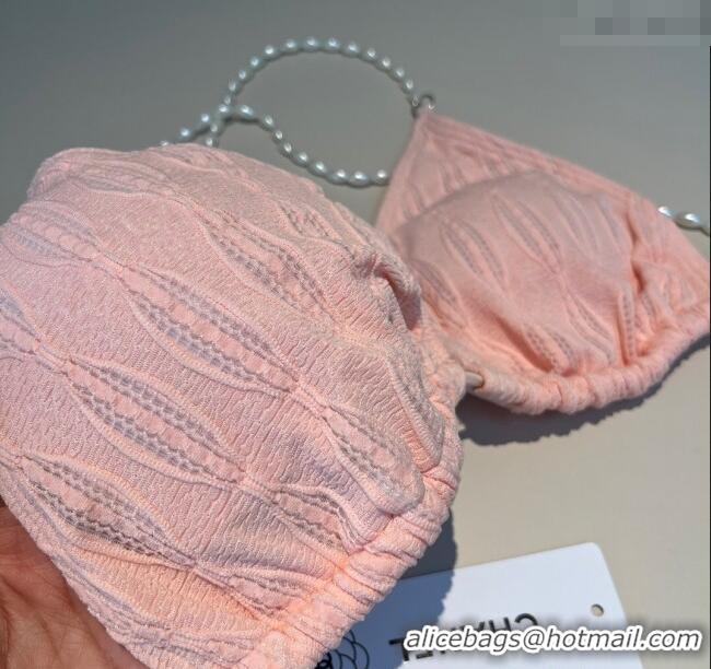 Buy Discount Chanel Two-Pieces Swimwear with Pearls 3001 Light Pink 2025