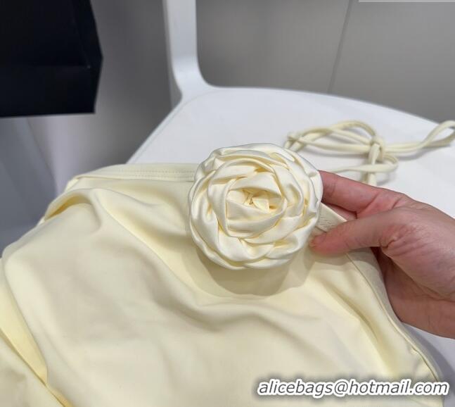 Good Looking Chanel One-Piece Swimwear with Camellia 0313 Yellow 2025