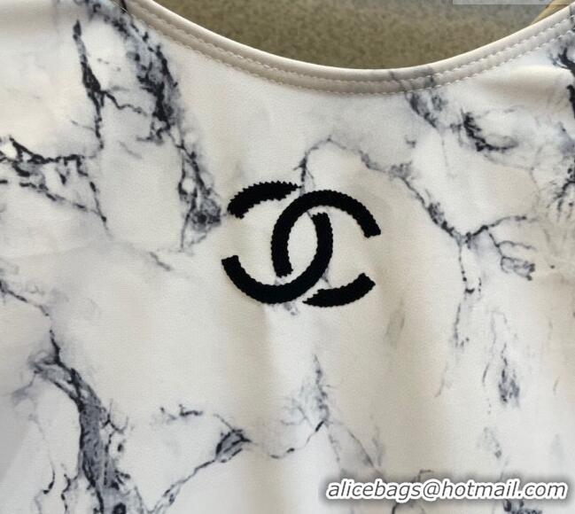 ​Good Taste Chanel Long Sleeve One-Piece Swimwear 0313 White 2025