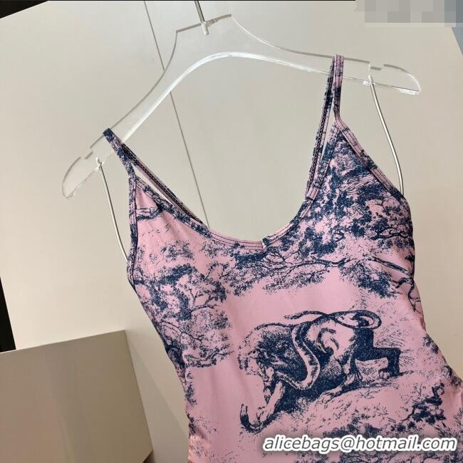 Luxury Cheap Dior One-Piece Swimwear 0313 Light Pink 2025