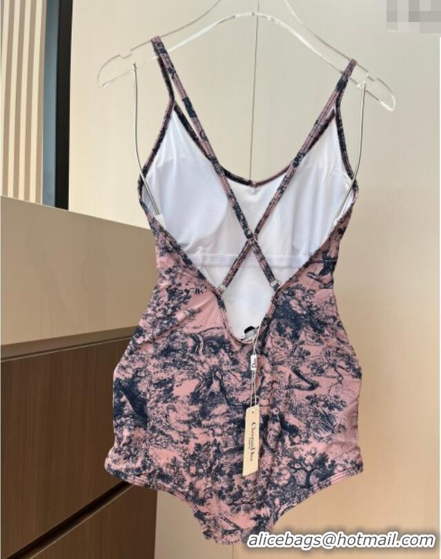 Luxury Cheap Dior One-Piece Swimwear 0313 Light Pink 2025