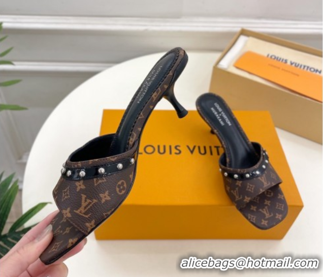 Sumptuous Louis Vuitton 6AM Heel Slides Sandal 5.5cm in Monogram Canvas 0422013