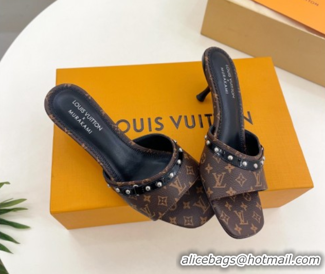 Sumptuous Louis Vuitton 6AM Heel Slides Sandal 5.5cm in Monogram Canvas 0422013