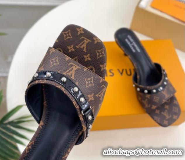 Sumptuous Louis Vuitton 6AM Heel Slides Sandal 5.5cm in Monogram Canvas 0422013