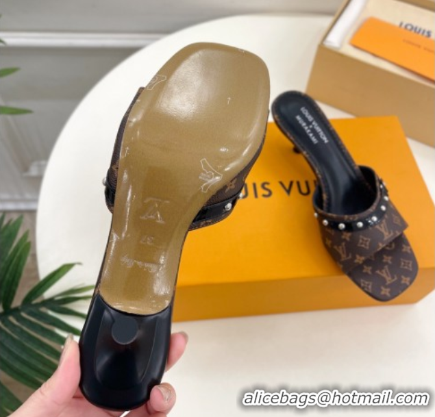 Sumptuous Louis Vuitton 6AM Heel Slides Sandal 5.5cm in Monogram Canvas 0422013