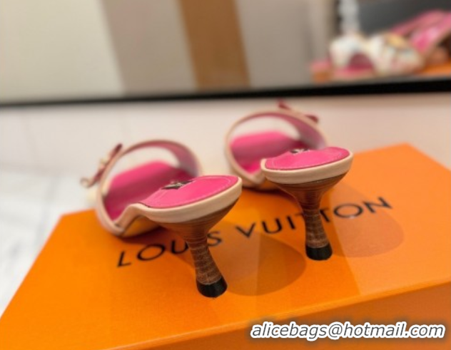 Best Price Louis Vuitton Heel Slides Sandal 5cm in Monogram Canvas White/Multicolor 2025 LV042201 0422019