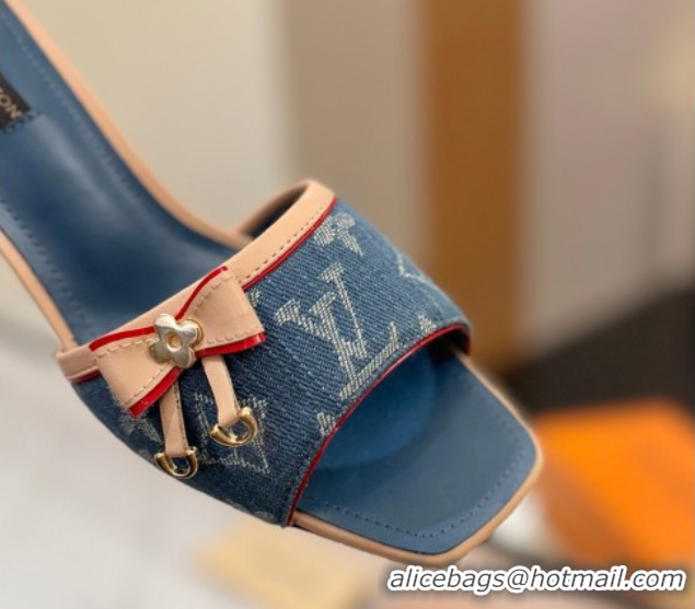 Best Product Louis Vuitton Heel Slides Sandal 5cm in Monogram Denim Blue 2025 LV042201 0422021