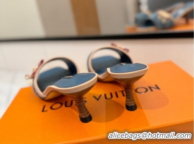 Best Product Louis Vuitton Heel Slides Sandal 5cm in Monogram Denim Blue 2025 LV042201 0422021