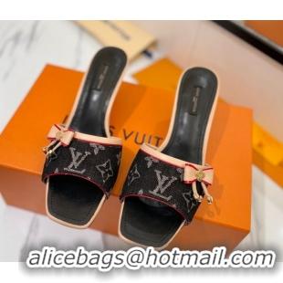 Purchase Louis Vuitton Heel Slides Sandal 5cm in Monogram Denim Black 0422022
