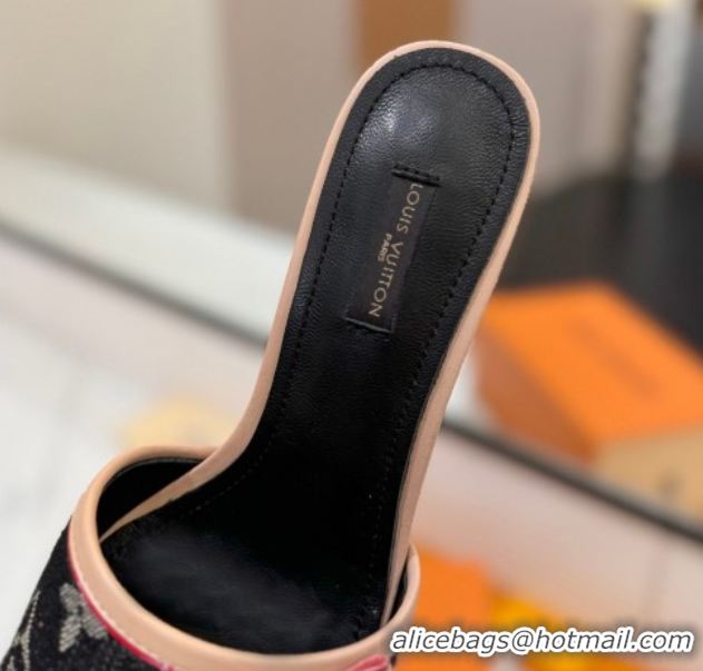 Purchase Louis Vuitton Heel Slides Sandal 5cm in Monogram Denim Black 0422022