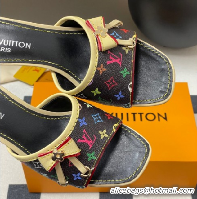 Modern Louis Vuitton LV x TM Heel Slides Sandal 3cm in Monogram Canvas Black 0422026