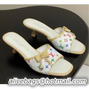 Unique Style Louis Vuitton LV x TM Heel Slides Sandal 3cm in Monogram Canvas White 0422027
