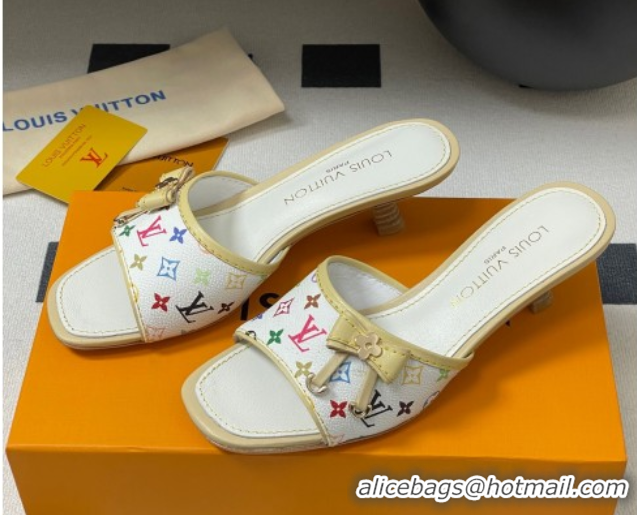 Unique Style Louis Vuitton LV x TM Heel Slides Sandal 3cm in Monogram Canvas White 0422027