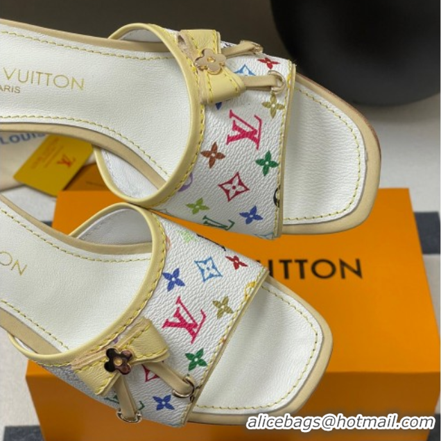 Unique Style Louis Vuitton LV x TM Heel Slides Sandal 3cm in Monogram Canvas White 0422027