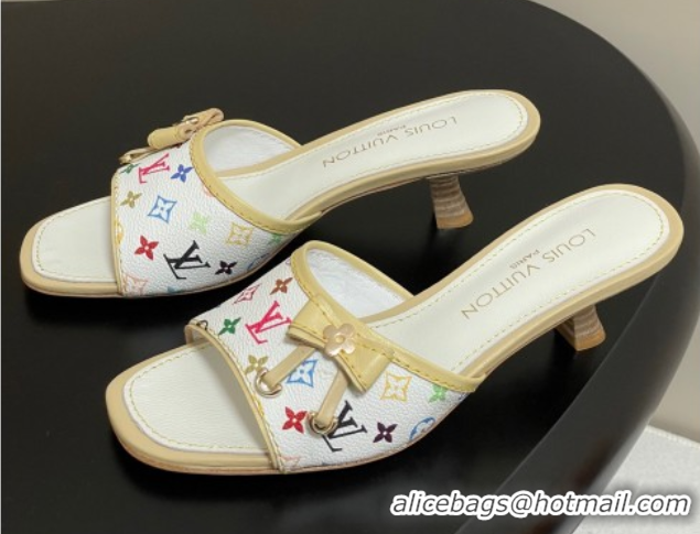 Unique Style Louis Vuitton LV x TM Heel Slides Sandal 3cm in Monogram Canvas White 0422027