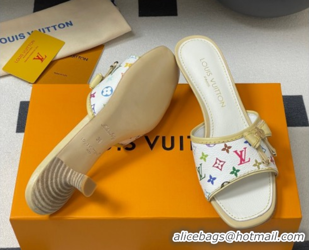 Unique Style Louis Vuitton LV x TM Heel Slides Sandal 3cm in Monogram Canvas White 0422027