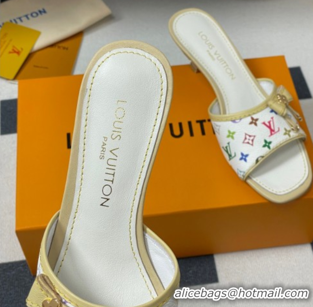 Unique Style Louis Vuitton LV x TM Heel Slides Sandal 3cm in Monogram Canvas White 0422027