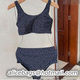 ​Good Taste Fendi Logo Print Two-Pieces Swimwear 0313 Grey 2025