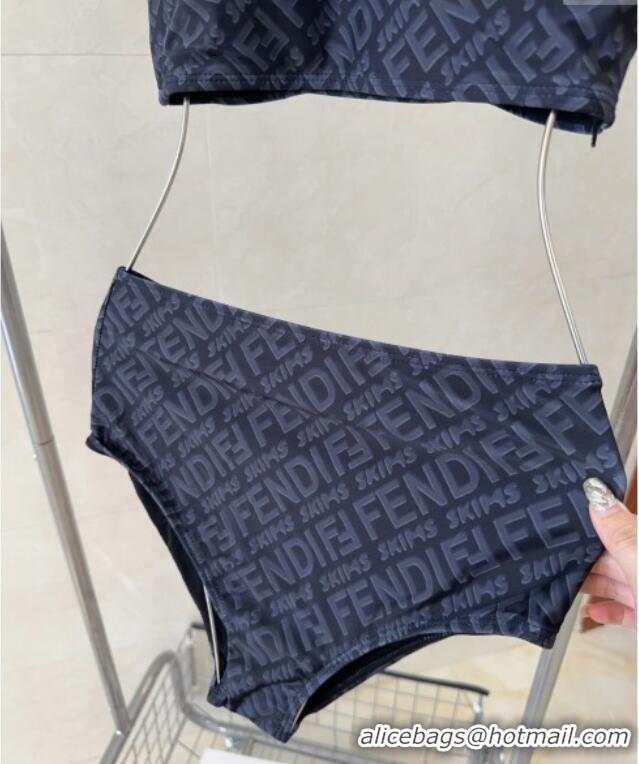 ​Good Taste Fendi Logo Print Two-Pieces Swimwear 0313 Grey 2025
