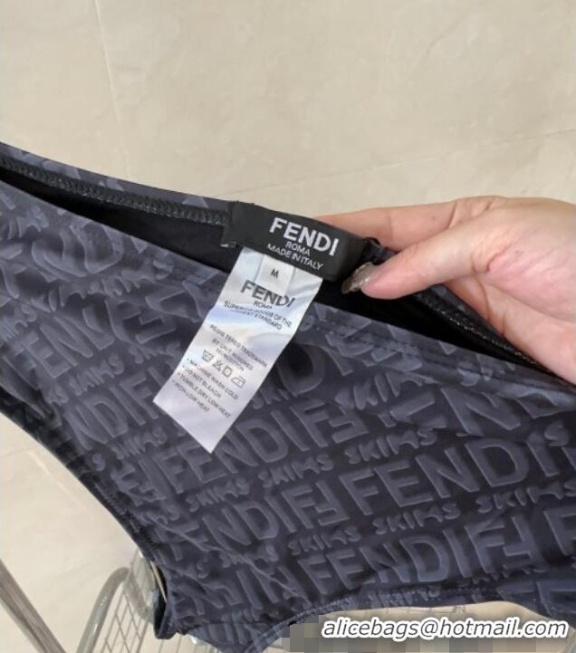 ​Good Taste Fendi Logo Print Two-Pieces Swimwear 0313 Grey 2025
