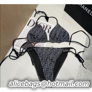 Best Price Fendi Dotted Logo Two-Pieces Swimwear 3019 Black 2025
