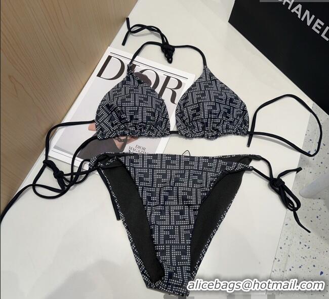 Best Price Fendi Dotted Logo Two-Pieces Swimwear 3019 Black 2025