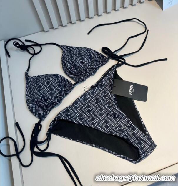 Best Price Fendi Dotted Logo Two-Pieces Swimwear 3019 Black 2025