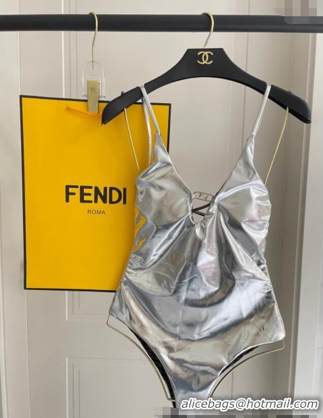 ​Top Design Fendi Reversible One-Piece Swimwear 3119 Silver/Brown 2025