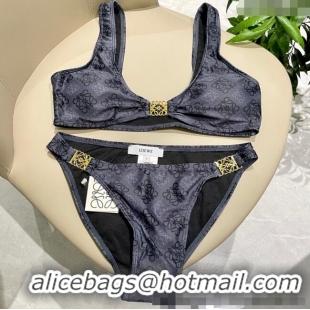Pretty Style Loewe Logo Print Two-Pieces Swimwear 0313 Grey 2025