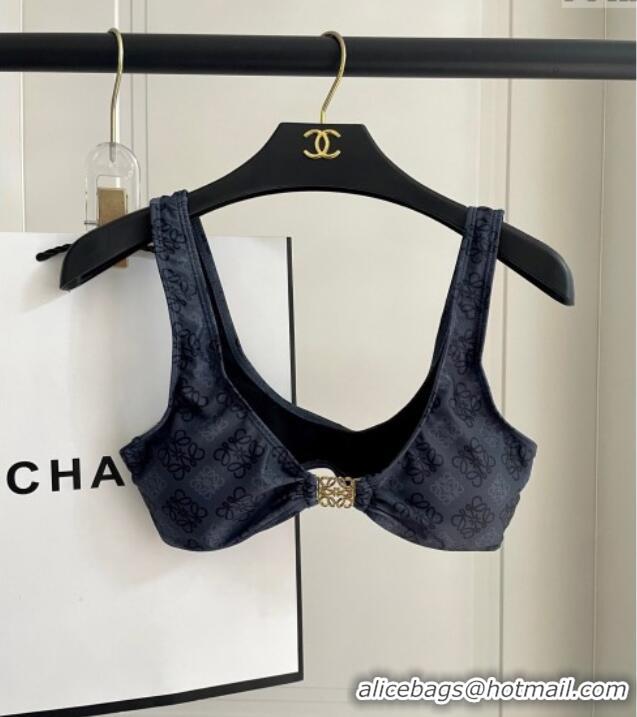 Pretty Style Loewe Logo Print Two-Pieces Swimwear 0313 Grey 2025