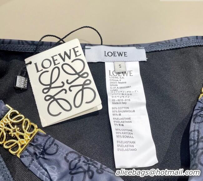 Pretty Style Loewe Logo Print Two-Pieces Swimwear 0313 Grey 2025