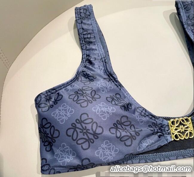 Pretty Style Loewe Logo Print Two-Pieces Swimwear 0313 Grey 2025