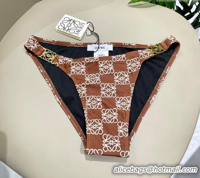​Affordable Price Loewe Logo Print Two-Pieces Swimwear 0313 Brown 2025