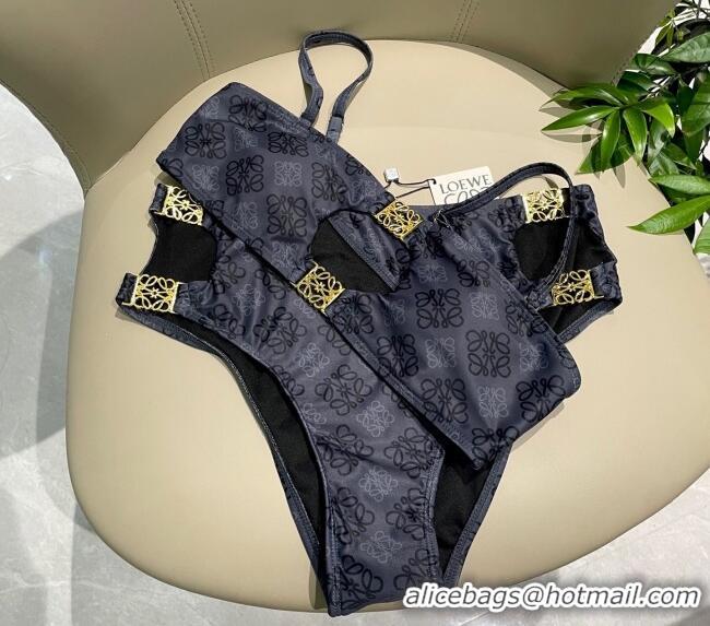 ​Reasonable Price Loewe Logo Print Two-Pieces Swimwear 0312 Grey 2025