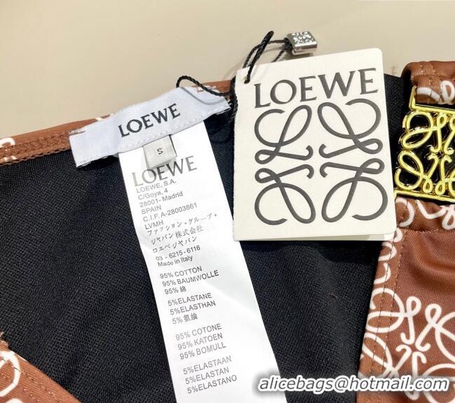 Well Crafted Loewe Logo Print Two-Pieces Swimwear 0312 Brown 2025