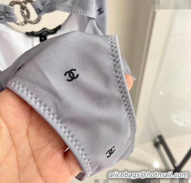 ​Discount Chanel CC Allover One-Piece Swimwear 0313 Grey 2025