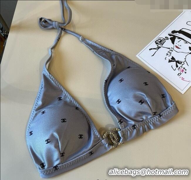 Grade Design Chanel CC Allover Two-Pieces Swimwear 0313 Grey 2025