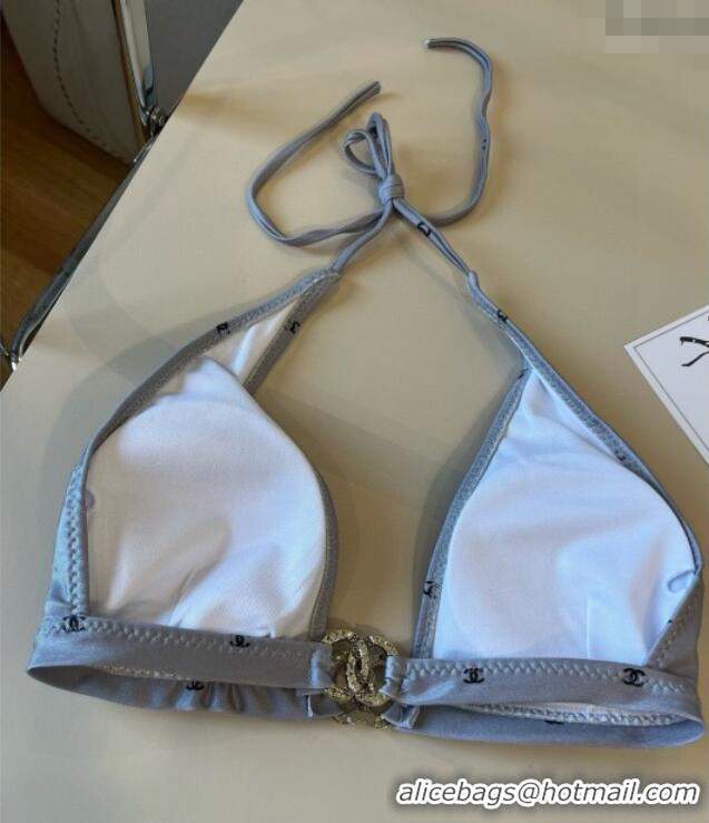 Grade Design Chanel CC Allover Two-Pieces Swimwear 0313 Grey 2025