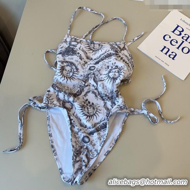 Buy New Cheap Dior Soleil One-Piece Swimwear 3047 White/Black 2025