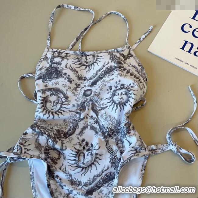 Buy New Cheap Dior Soleil One-Piece Swimwear 3047 White/Black 2025