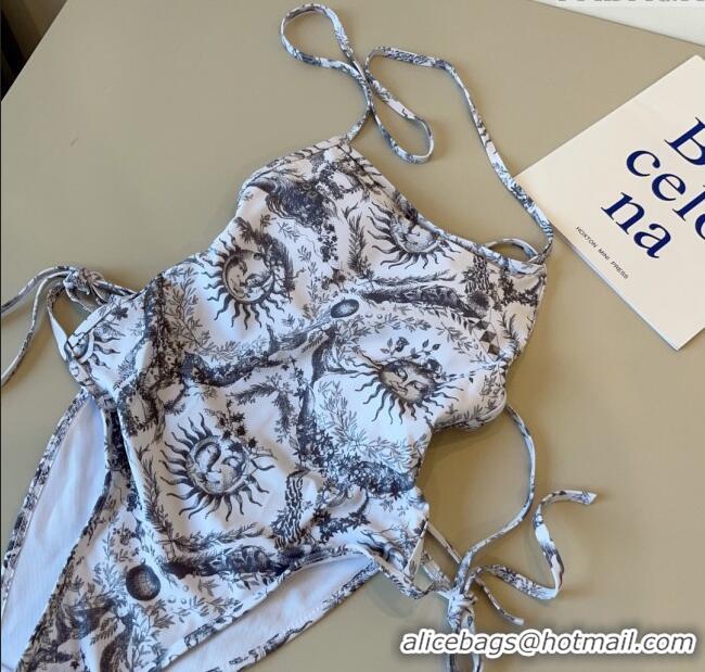 Buy New Cheap Dior Soleil One-Piece Swimwear 3047 White/Black 2025