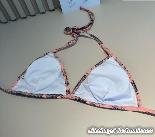 Famous Brand Dior Two-Pieces Swimwear and Skirt Set 3060 Pink 2025