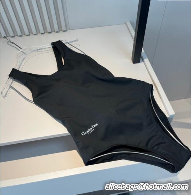 ​Cheap Price Dior One-Piece Swimwear with Side Logo 0313 Black 2025
