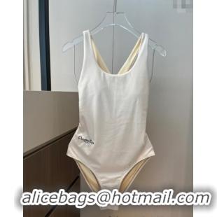 ​Best Price Dior One-Piece Swimwear with Side Logo 0313 White 2025
