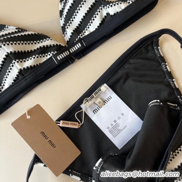 ​New Style Miu Miu Two-Pieces Swimwear with Stripes 0313 White/Black 2025