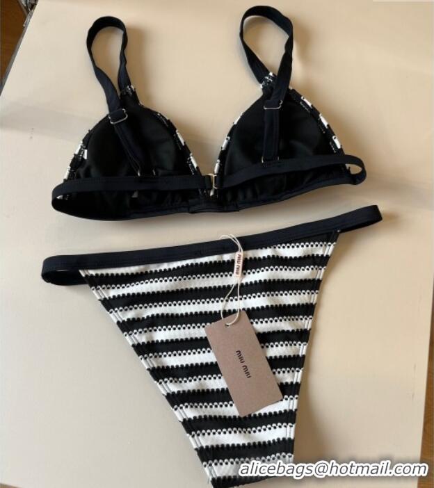 ​New Style Miu Miu Two-Pieces Swimwear with Stripes 0313 White/Black 2025