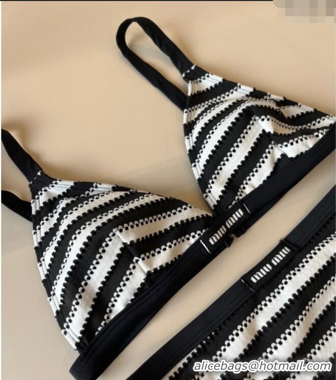 ​New Style Miu Miu Two-Pieces Swimwear with Stripes 0313 White/Black 2025