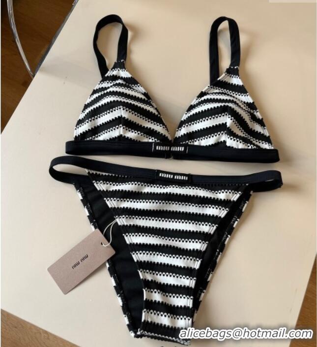 ​New Style Miu Miu Two-Pieces Swimwear with Stripes 0313 White/Black 2025