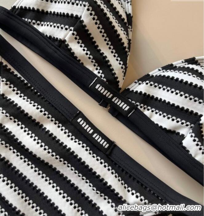 ​New Style Miu Miu Two-Pieces Swimwear with Stripes 0313 White/Black 2025
